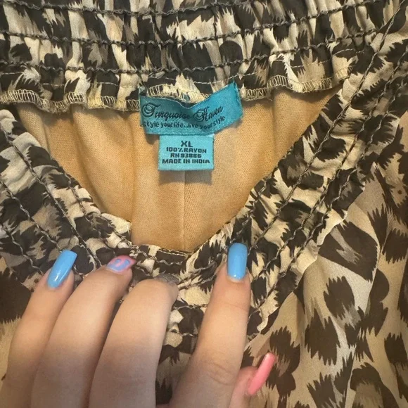 Tangerine Animal Print Mini Skirt - Picture 2 of 2